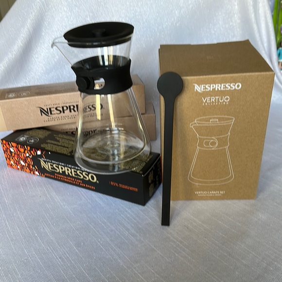 Nespresso Kitchen Nespresso Vertuo Next Collection Carafe Set Glass